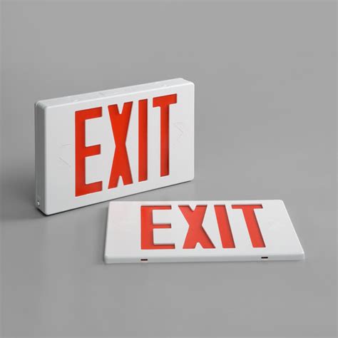 Red LED Exit Sign w/ Adjustable Arrows | WebstaurantStore