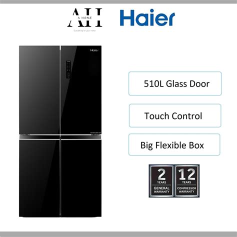 Haier 510L 4 Door Refrigerator Glass Door Bigger Spaces HRF-510GB ...