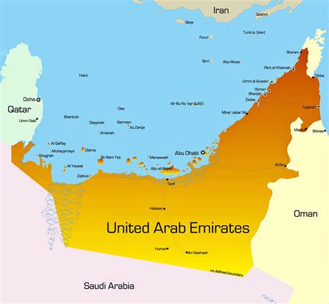 Städtekarte von Vereinigte Arabische Emirate - OrangeSmile.com