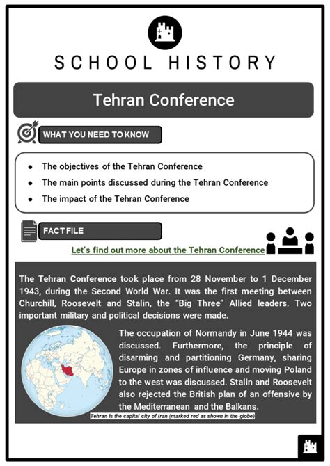 Tehran Conference Facts, Worksheets, Objectives, Main Points & Impact