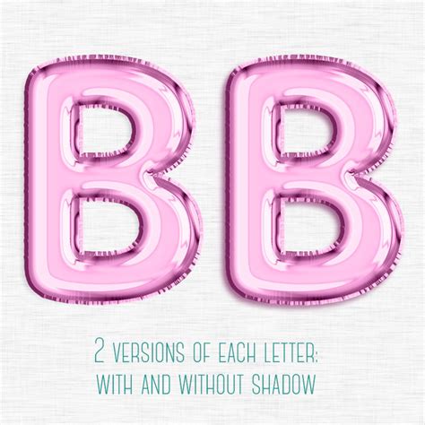 Balloon Letters Clipart Balloon Alphabet Clip Art Font - Etsy