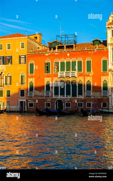 Ancient architecture traditional buildings in Grand Canal, Venice. Italy Stock Photo - Alamy