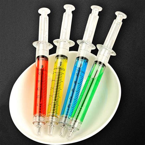 10pcs/lot Plastic Syringe Pens Personalized Gifts For Teachers papeleria kawaii Nurse Pen Kawaii ...