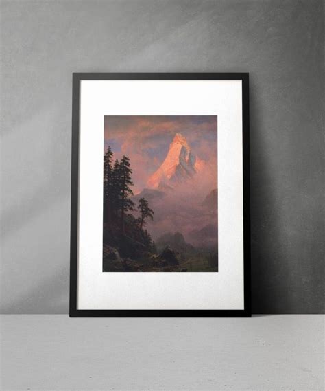 Sunrise on the Matterhorn Albert Bierstadt Rustic Mountain - Etsy