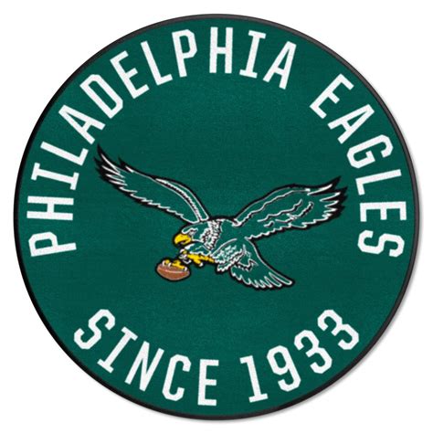 Officially Licensed NFL Philadelphia Eagles 27" Round Vintage Logo Rug ...