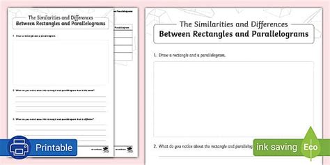 The Similarities and Differences Between Rectangles and Parallelograms