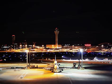 HD wallpaper: japan, airplane, night, airport, haneda airport international terminal | Wallpaper ...