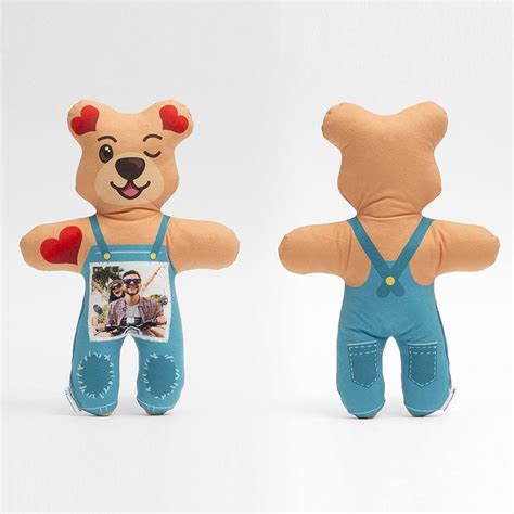 Personalized Teddy Bear with Picture. Custom Teddy Bear.