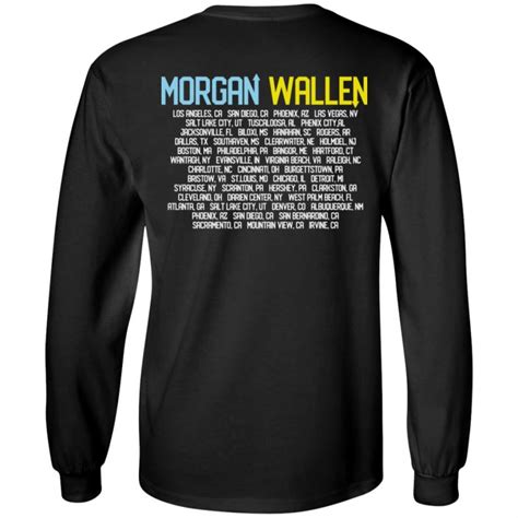 Morgan Wallen Merch Morgan Wallen Heather Black Tour Tee - Spoias