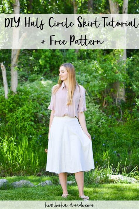 Free Half Circle Skirt Pattern • Heather Handmade