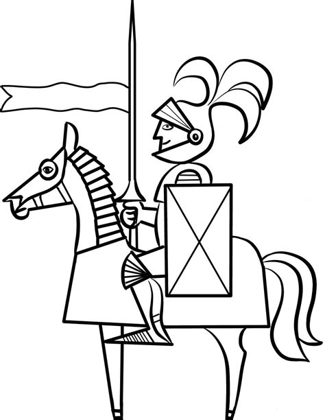 Knight On Horse Drawing | Free download on ClipArtMag