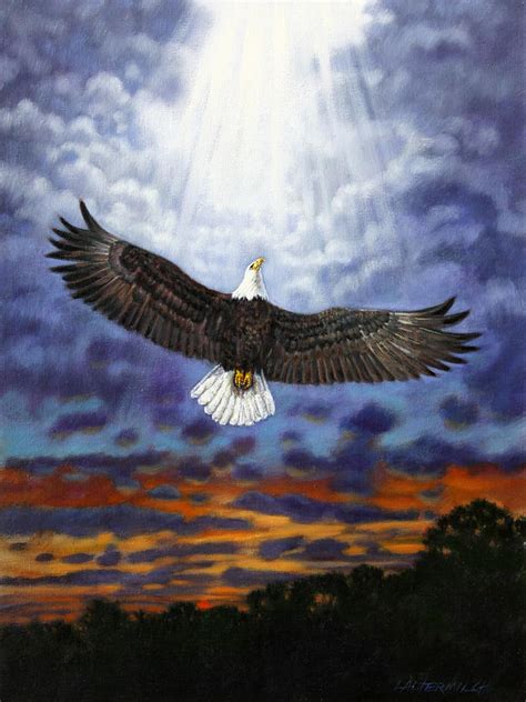 On Eagles Wings Painting by John Lautermilch - Fine Art America