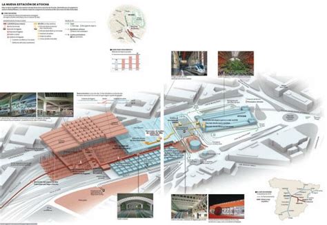 Plano-esquema general de la nueva estación de Puerta de Atocha - pincha para ampliar el plano ...