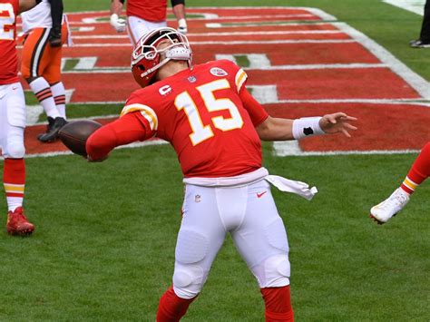 Patrick Mahomes celebrated a playoff touchdown by nearly throwing the ball completely out of the ...