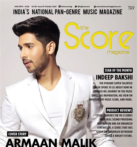 Armaan Malik on the Cover of October 2016 Issue! - Highonscore | The ...