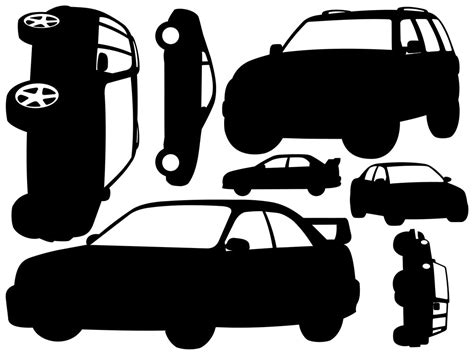 Car Silhouettes Wall Decal Sticker Set Wall Decal - WallMonkeys.com ...