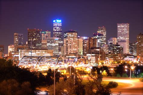 Free photo: Denver Skyline at Night (Historical) - Architecture, Nobody ...