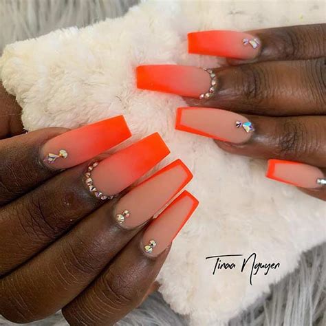 21 Neon Orange Nails and Ideas for Summer - Page 2 of 2 - StayGlam