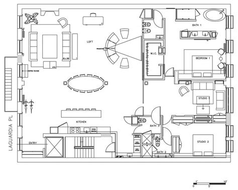 Perfect Loft In Noho Floor Plan Design With Bedrooms, Studio And Open ...