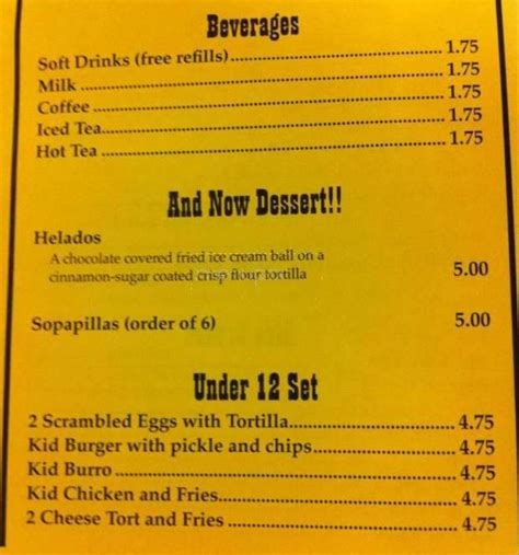 Menu of El Bees in Waterloo, NE 68069