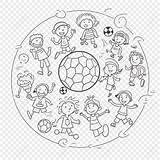 Página Para Colorear De Círculo Con Niños Jugando Deportes Dibujo  sketch template