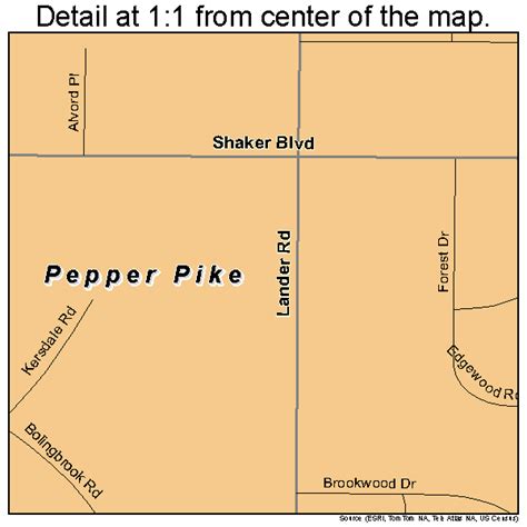 Pepper Pike Ohio Street Map 3961686