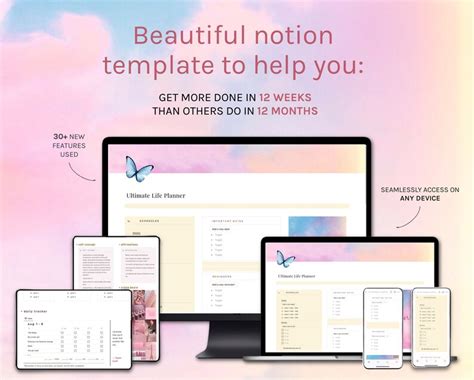 Notion Template 12 Week Year 12 Week Notion Gtd Notion Gtd - Etsy