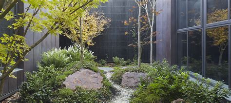 Rock garden designed by B.E Architecture to create a verdant outlook ...