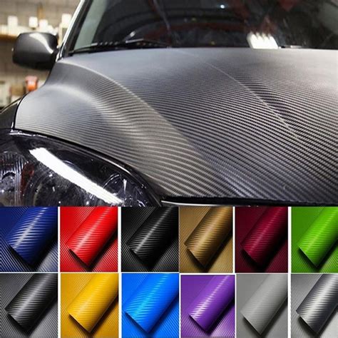 3D Car Carbon Fiber Car Film Sheet Wrap Sheet Roll Film Waterproof DIY Car Stickers Vinyl Film ...