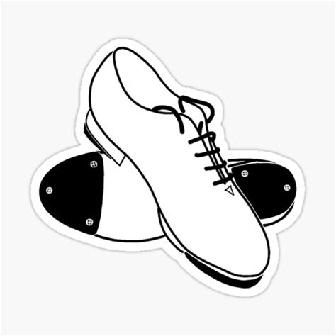 "Tap Shoes -Drawn in black line. " Sticker for Sale by Jocelyn Sperduto ...