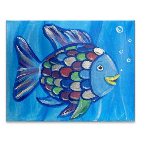 Online Painting Class - "Rainbow Fish" (Virtual Paint at Home Event)