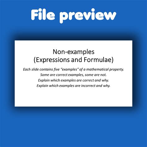 Non-Examples - Expressions and Formulae - Reasoning Tasks - Andy Lutwyche