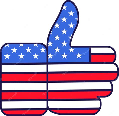 Premium Vector | American flag festive like hand gesture