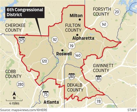 6th Congressional District Georgia Map - Metro Map