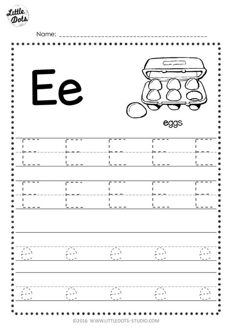 Printable Letter E Worksheets