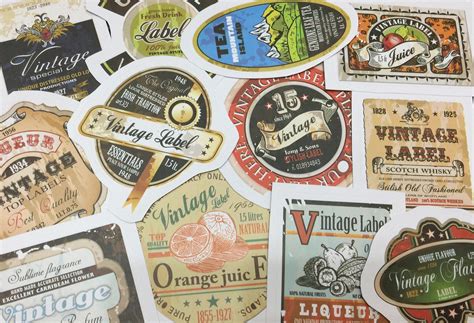 Old stickers Vintage label stickers old decal vintage decal