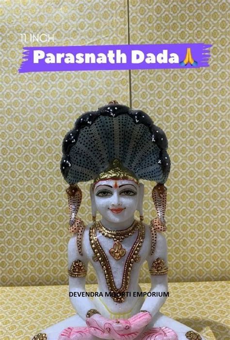 Marble Parshwanath Bhagwan Statue at ₹ 42000 | Marble Jain Statue in Jaipur | ID: 2852794769855