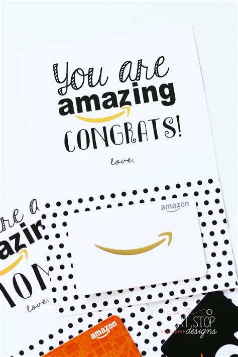 Amazon Gift Card Printables – Short Stop Designs