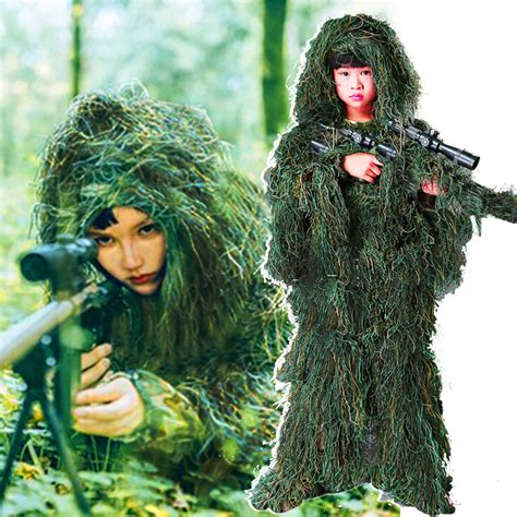 Kids 3D Ghillie Suit Children Woodland Outdoor Game Play Show Suit for Halloween | eBay