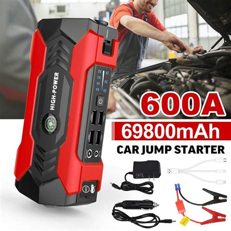 High Capacity 12V Jump Starter Portable Starting Device Power Bank For ...