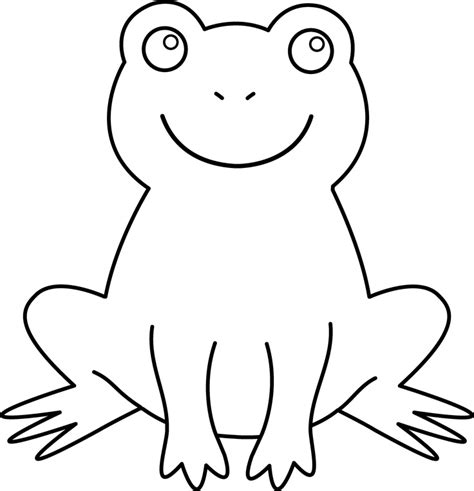 Black And White Frog - Cliparts.co