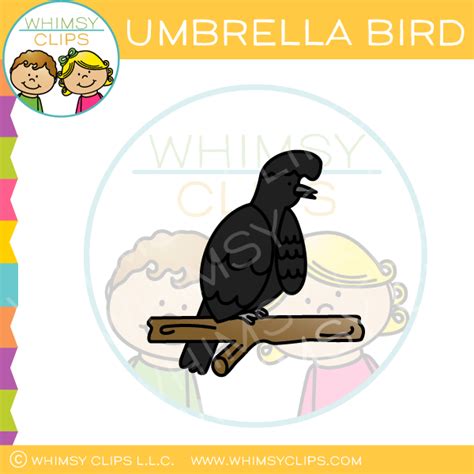 Umbrella Bird Clip Art , Images & Illustrations | Whimsy Clips