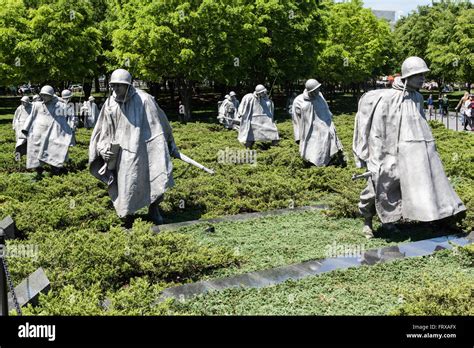 Korean War Veterans Memorial Washington DC Stock Photo - Alamy