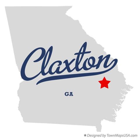 Map of Claxton, GA, Georgia