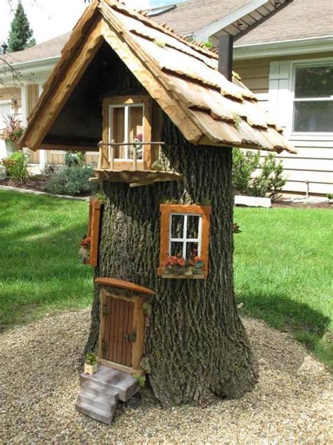 How to make a roof for a tree stump fairy house – Builders Villa