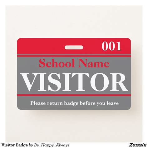 Visitor Badge | Zazzle.com | Visitor badges, Badge, Custom birth ...