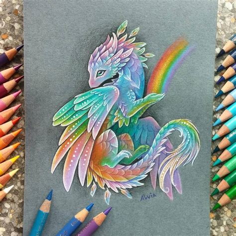 Rainbow dragon by AlviaAlcedo on DeviantArt