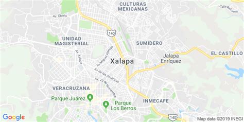 Mapa de Xalapa, Veracruz - Mapa de Mexico