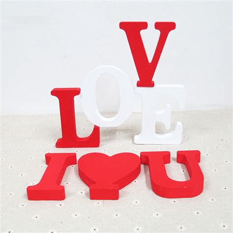 DIY home decor wood letters home decoration accessories modern wooden ...