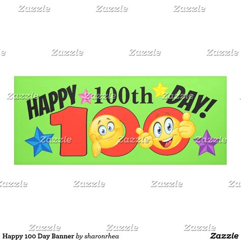 Happy 100 Day Banner | Zazzle.com | 100 days of school, 100th day, Day